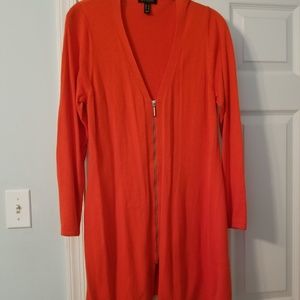 Halston Zip Front Sweater Duster